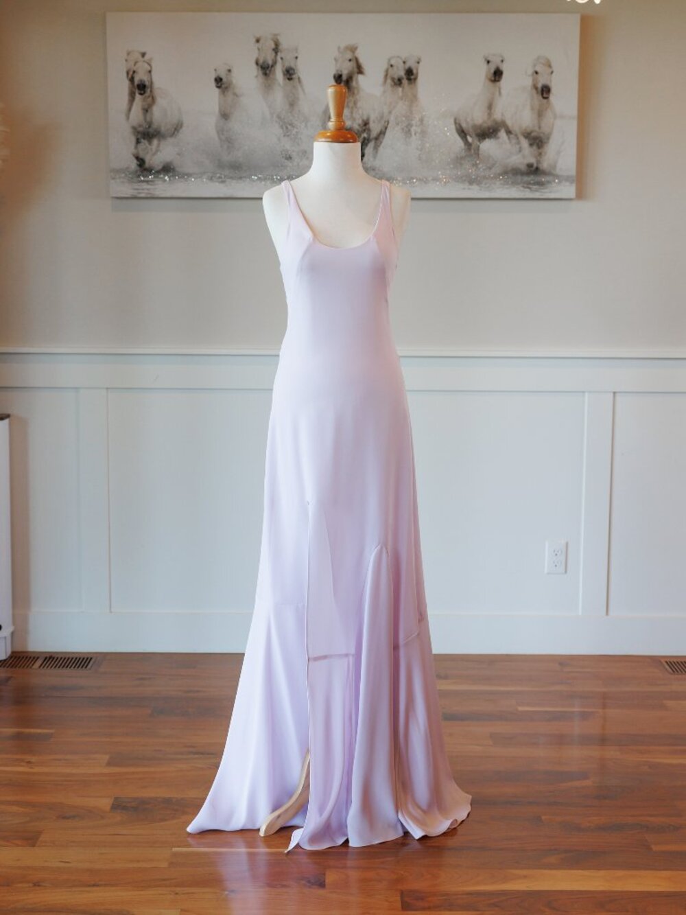 Halston Heritage Lavender purple dress sleeveless, size 0 NWT